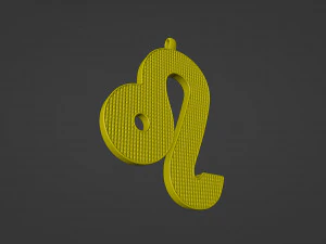 Leo Pendant 3D Print Model