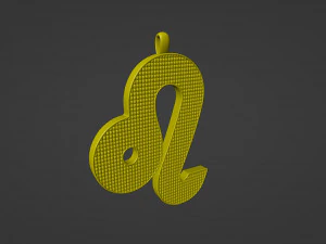 Leo Pendant 3D Print Model