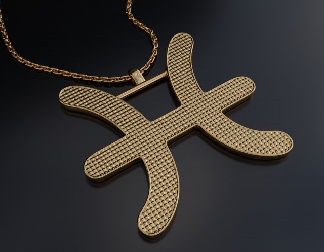 Pisces Pendant Modello di stampa 3D .c4d .max .obj .3ds .fbx .stl .blend 
