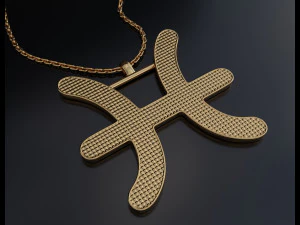 मीन पेंडेंट 3D प्रिंट मॉडल