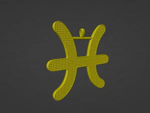 Pisces Pendant 3D Print Model
