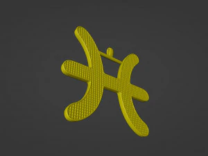 Pisces Pendant 3D Print Model