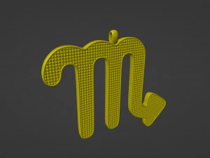 Scorpio Pendant 3D Print Model