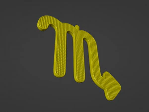 Scorpio Pendant 3D Print Model