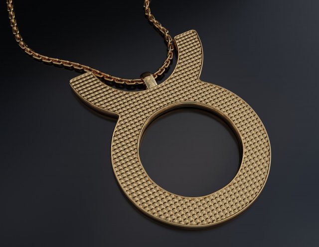 Taurus Pendant 3D-Druckmodell .c4d .max .obj .3ds .fbx .stl .blend 