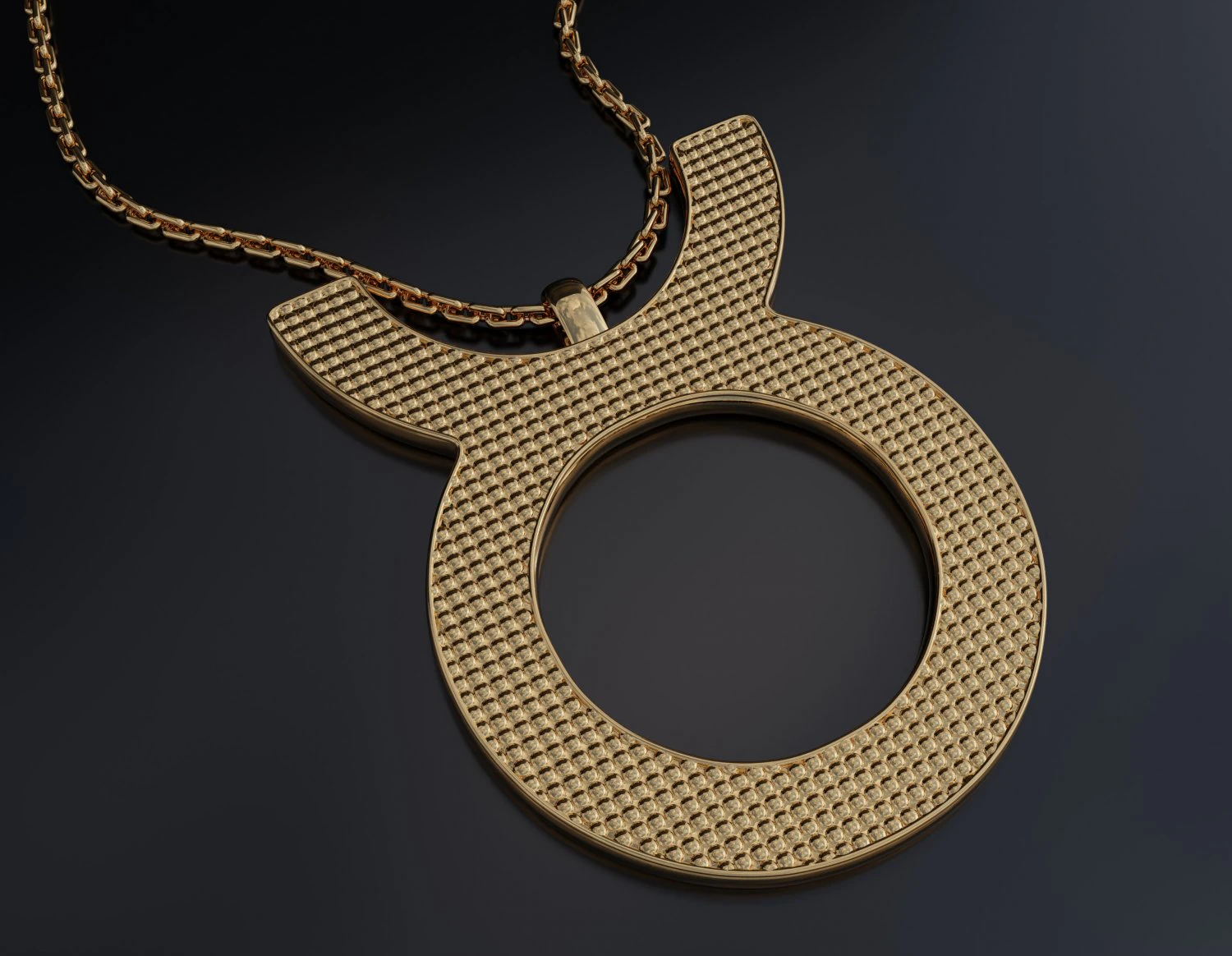 Taurus Pendant 3D Print Model .c4d .max .obj .3ds .fbx .stl .blend 