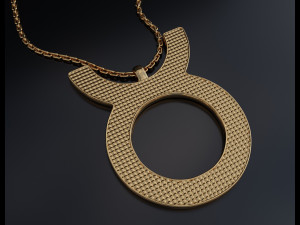 Taurus Pendant 3Dプリントモデル