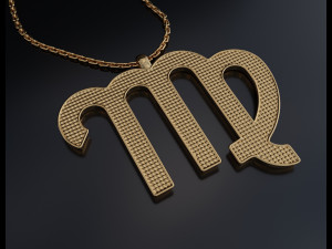 Virgo Pendant Model Cetak 3D