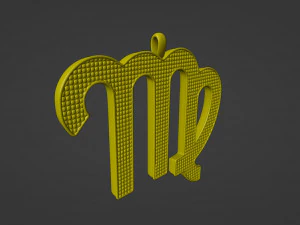 Virgo Pendant 3D Print Model