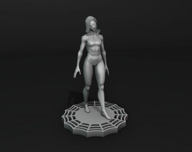 Spider Gwen Model Cetak 3D .c4d .max .obj .3ds .fbx .stl .blend 