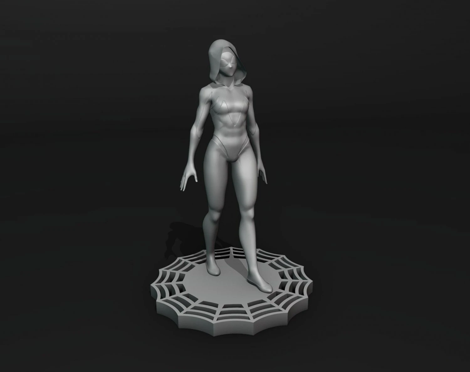 Spider Gwen 3D Print Model .c4d .max .obj .3ds .fbx .stl .blend 