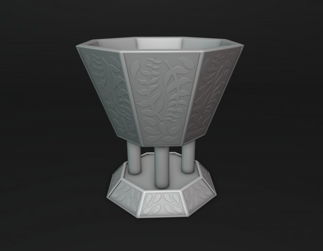 Trophy Shaped Vase 3D Print Model .c4d .max .obj .3ds .fbx .stl .blend 
