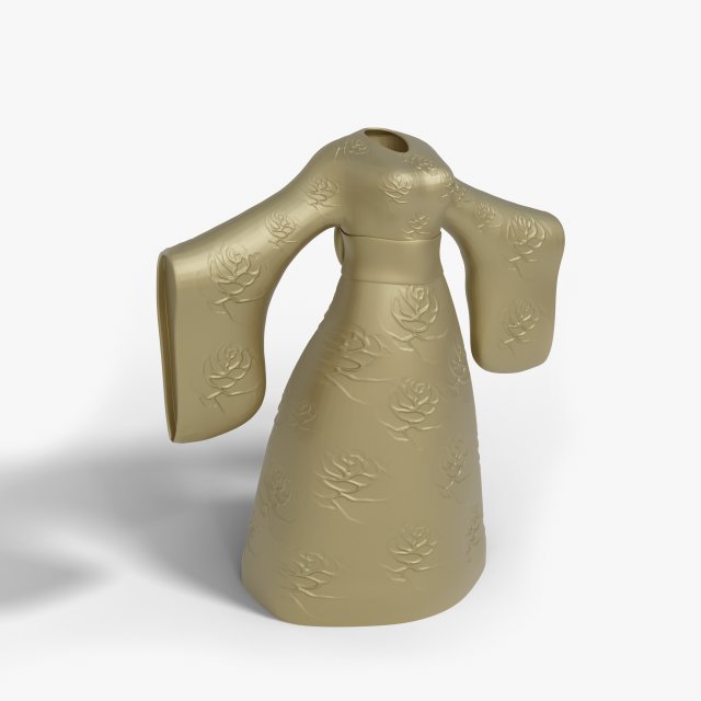 Hanfu tradizionale cinese stampabile Modello di stampa 3D .c4d .max .obj .3ds .fbx .stl .blend 