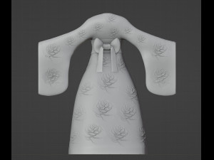 Hanfu tradizionale cinese stampabile Modello di stampa 3D