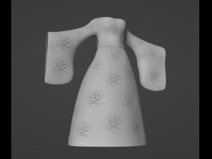 Hanfu tradizionale cinese stampabile Modello di stampa 3D