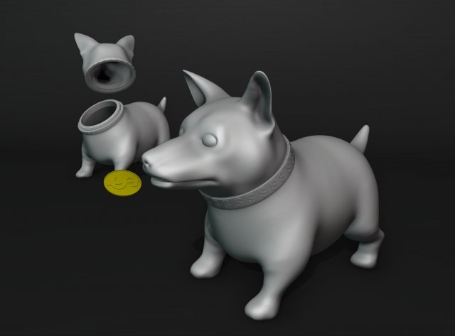Doggy Bank Modèles 3D en vedette .c4d .max .obj .3ds .fbx .stl .blend 