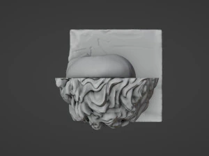 Half head Half skull Bust 3D Print Model