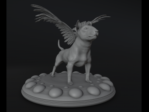 Angel Bull Terrier Modèles 3D en vedette