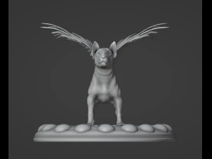 Angel Bull Terrier 3D Print Model