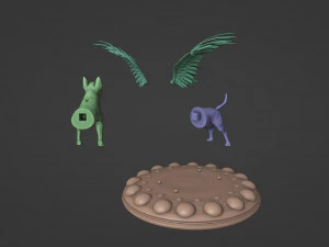 Angel Bull Terrier 3D Print Model