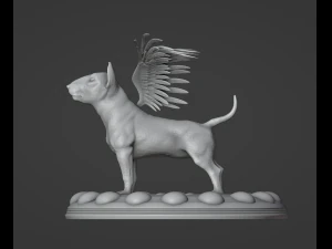 Angel Bull Terrier 3D Print Model