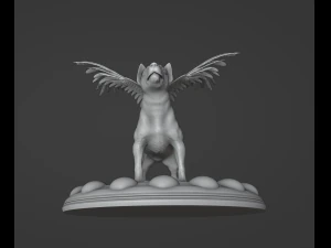 Angel Bull Terrier 3D Print Model