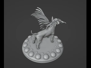 Angel Bull Terrier 3D Print Model