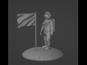 Astronaut man on the moon 3D प्रिंट मॉडल