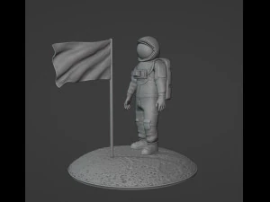 Astronaut man on the moon 3D Print Model