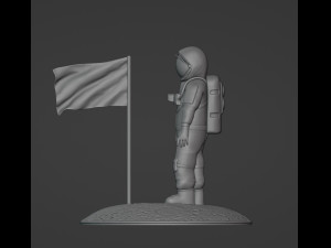 Astronaut man on the moon 3D प्रिंट मॉडल