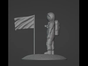 Astronaut man on the moon 3D Print Model