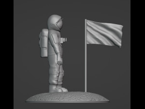 Astronaut man on the moon 3D प्रिंट मॉडल