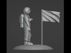Astronaut man on the moon 3D Print Model