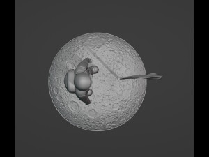 Astronaut man on the moon 3D प्रिंट मॉडल