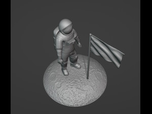 Astronaut man on the moon 3D प्रिंट मॉडल