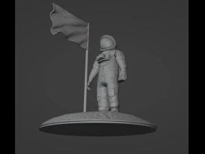 Astronaut man on the moon 3D Print Model