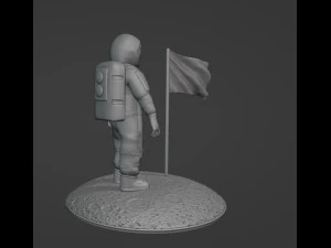 Astronaut man on the moon 3D Print Model
