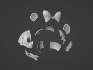 Minnie Mouse Helmet Printable 3D Print Model