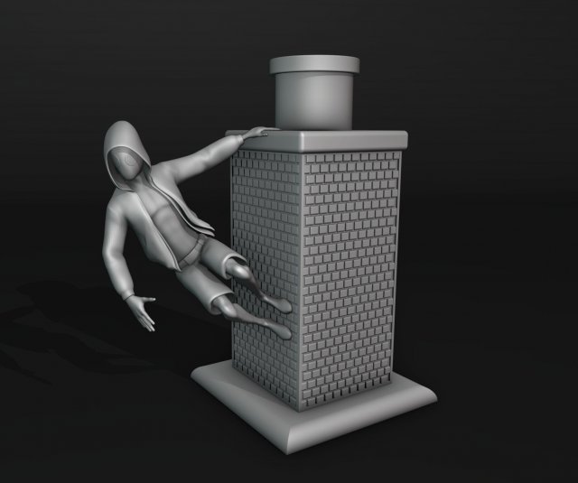 Miles Morales 3D Print Model .c4d .max .obj .3ds .fbx .stl .blend 