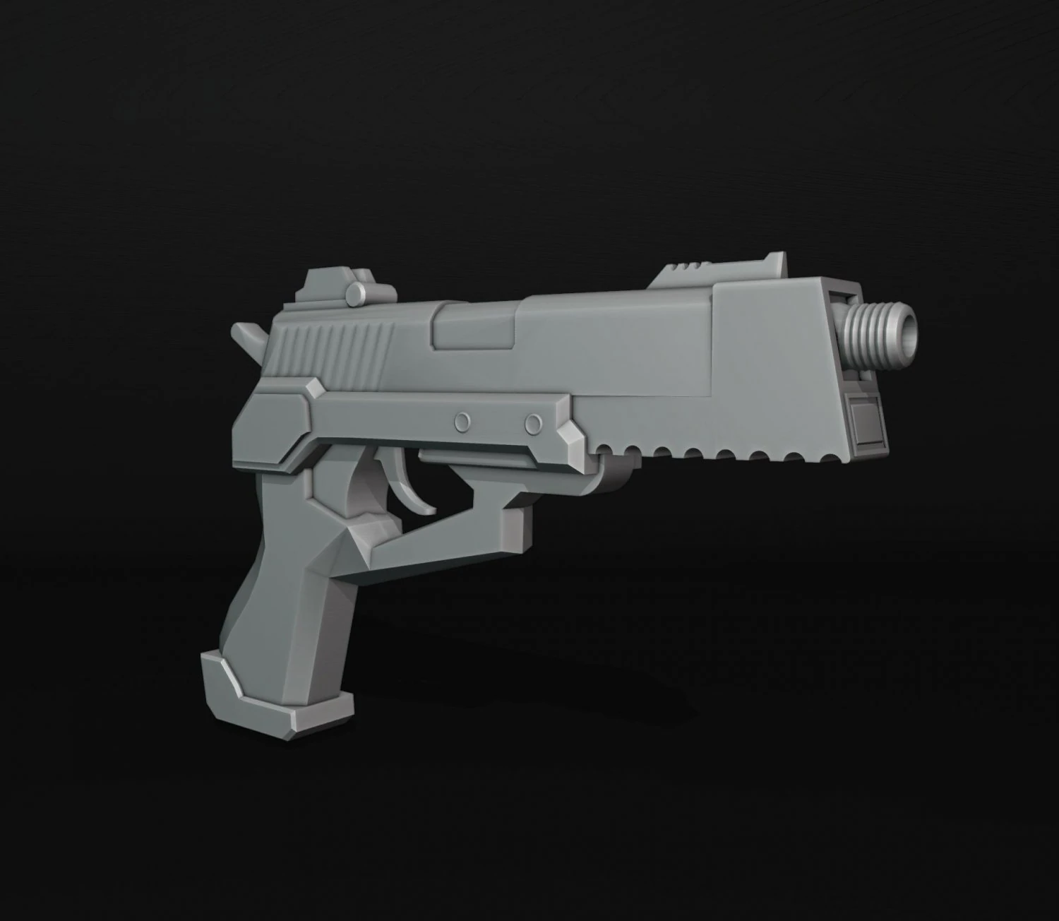 Futuristic Weapon 3D Print Model .c4d .max .obj .3ds .fbx .stl .blend 
