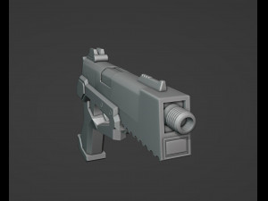 Futuristic Weapon Model Cetak 3D