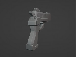 Futuristic Weapon Model Cetak 3D