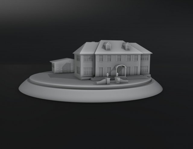 Home Alone House Garage Modèles 3D en vedette .c4d .max .obj .3ds .fbx .stl .blend 