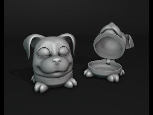 Cute Dog Secret Box 3D Print Model