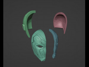 Blue Beetle Helmet Wearable 3D-Druckmodell
