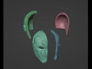 Blue Beetle Helmet Wearable 3D Print Model