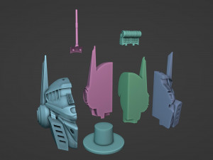 Mecha Head 3D Print Model