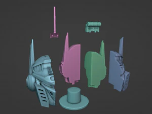 Mecha Head 3D Print Model