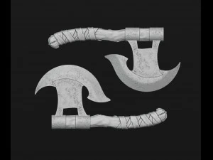 Viking Axes Pack 3D Print Model