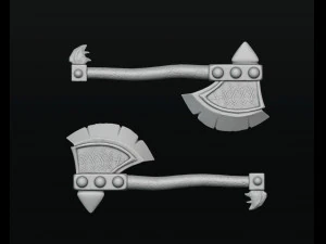 Viking Axes Pack 3D Print Model